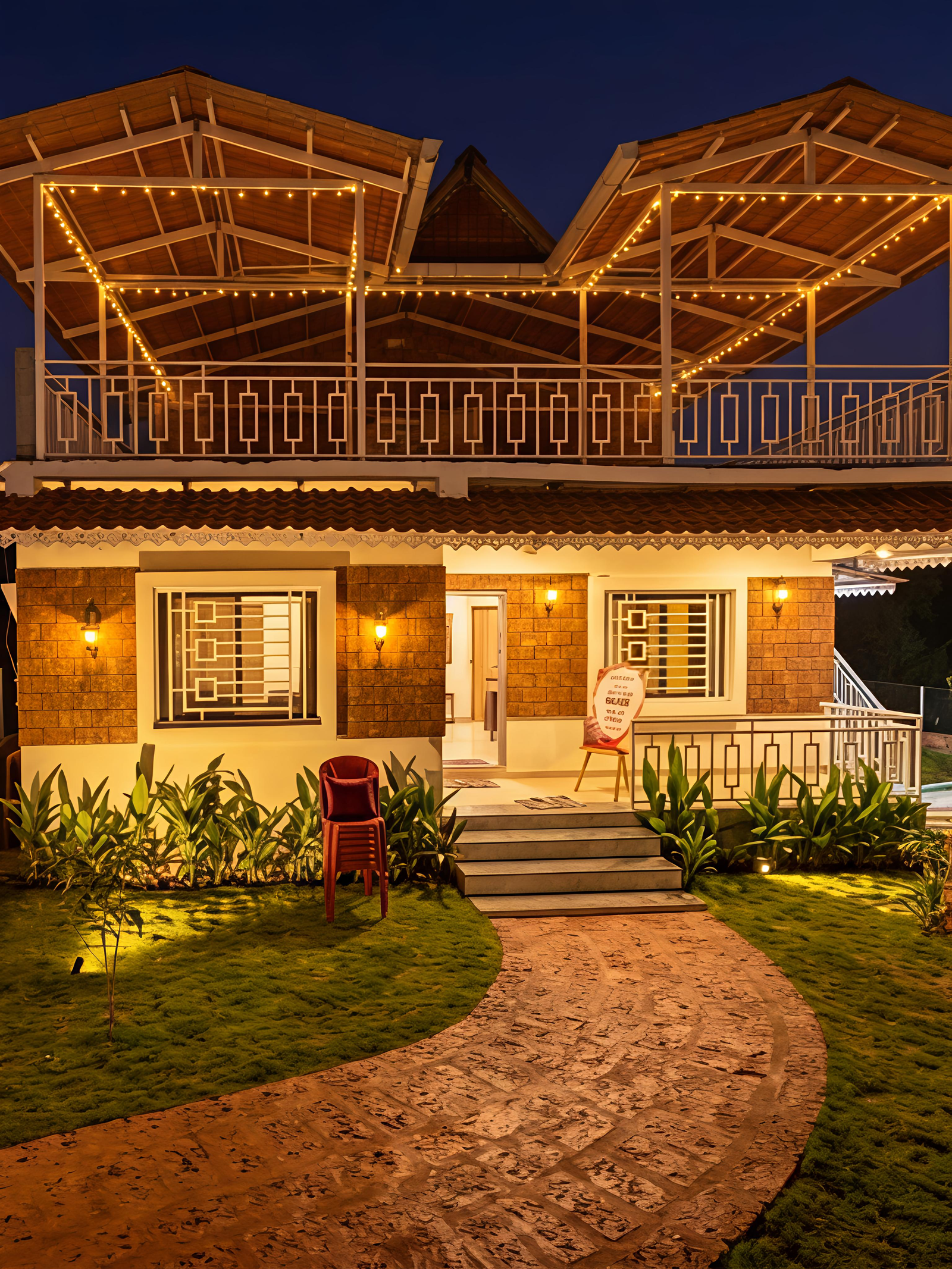 Luxury villa exterior in Amba